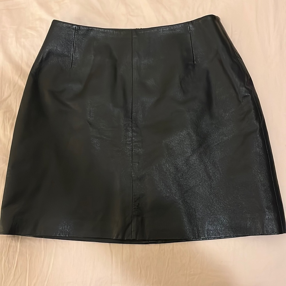 Genuine Leather Mini Skirt